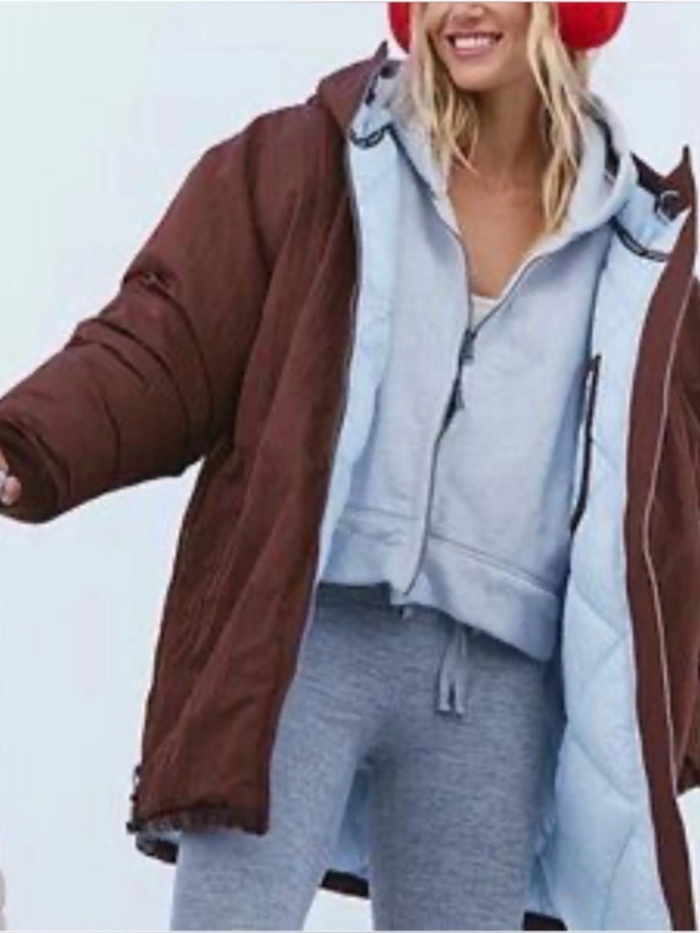 Free People Roaming On Reversible Parka In Truffle 🔥Size M